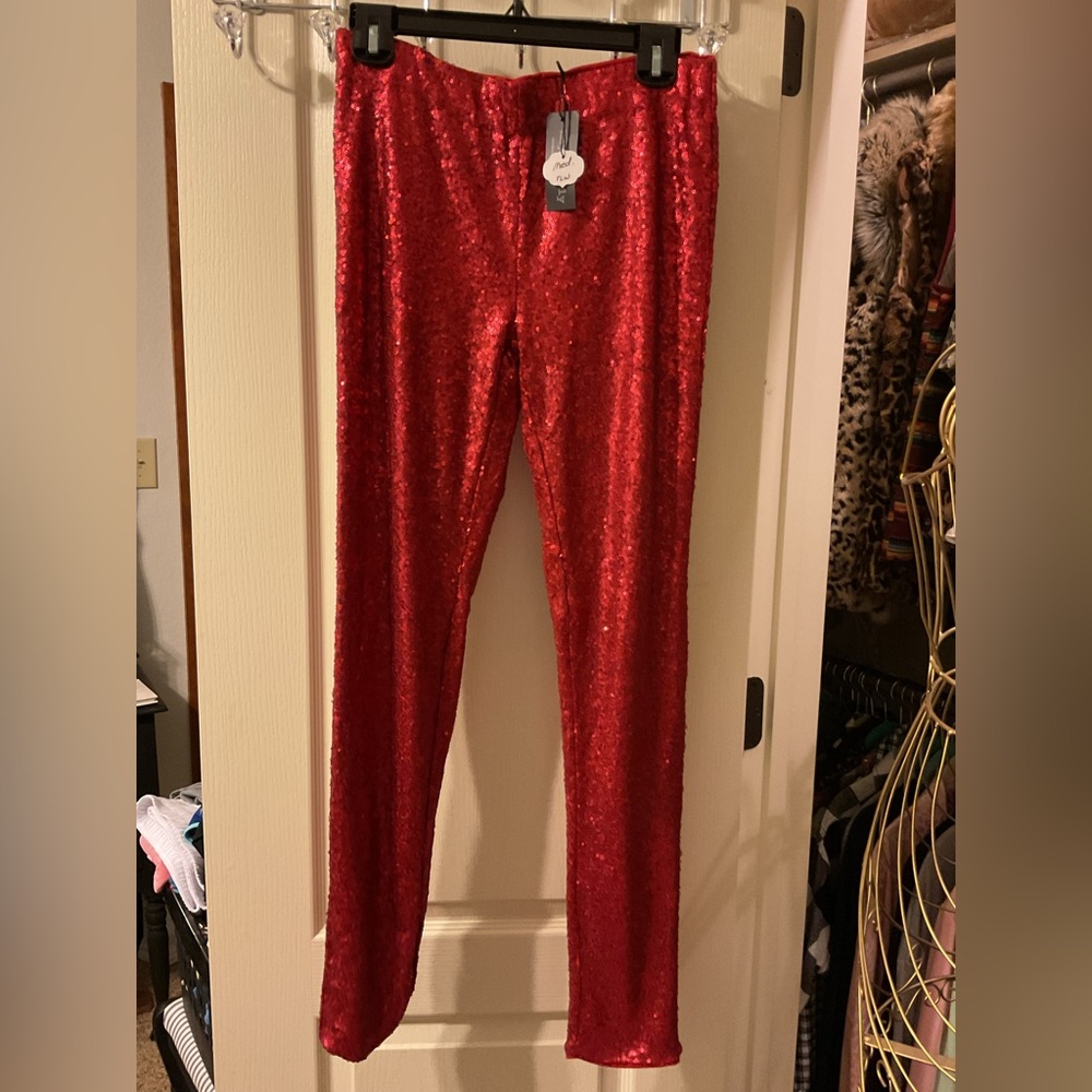Sequin Red pants